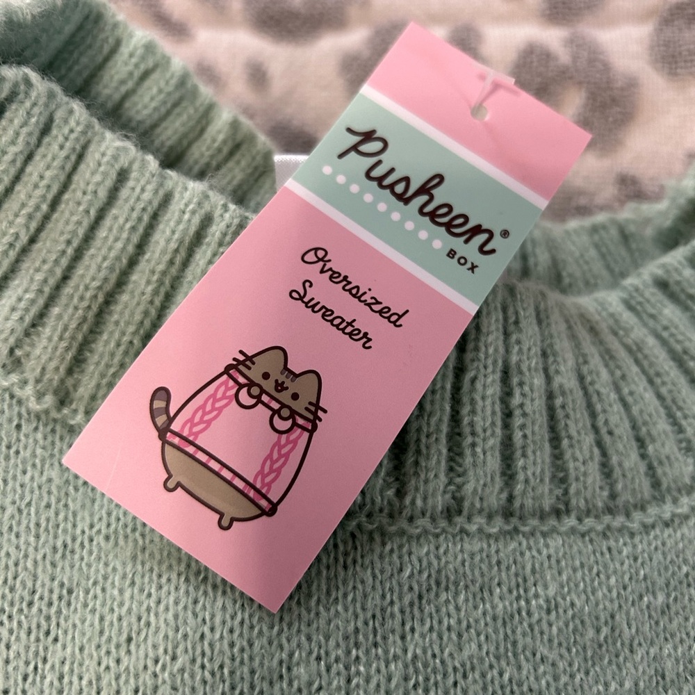 Pusheen Women's Mint Green Pusheen Oversized Sweater NWT 3XL - Picture 6 of 6